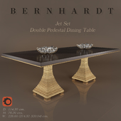 Bernhardt Jet Set Double Pedestal Dining Table