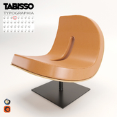 TABISSO TYPOGRAPHIA D Leather easy chair