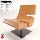 TABISSO TYPOGRAPHIA D Leather easy chair