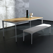 Table and bench &quot;SOVET Slim Rectangular&quot;