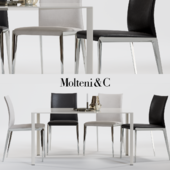 Molteni Dart Chair and Lessless Table