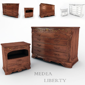 Chest of drawers and bedside table Medea