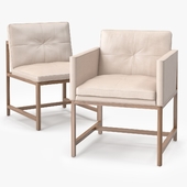 BasssamFellows Wood Frame Side Chair &amp; Armless Side Chair