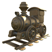 statuette steam locomotive