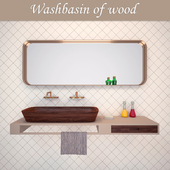 Washbasin Shell wood from NINA MAIR studio