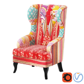 Chair Patchwork Red KARE