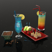 cocktails and snacks