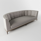Capitone sofa with round back