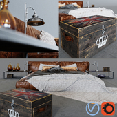 Кровать Illini в стиле лофт