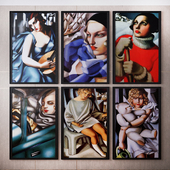 A set of paintings by Tamara de Lempicka