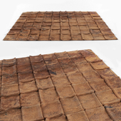 Patchwork leather rug