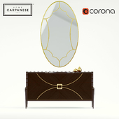 Classic chest of drawers with mirror Carpanese