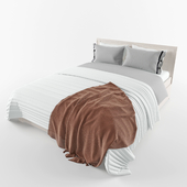 Кровать с постелью Ikea BRUSALI