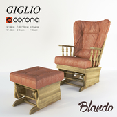 Rocking chair and ottoman from Giglio Blandot
