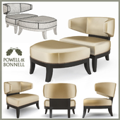 Powell and Bonnell Mulholland Chair and Ottoman