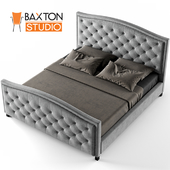 Baxton Studio Fawner Queen Upholstered Arched Platform Bed, Gray