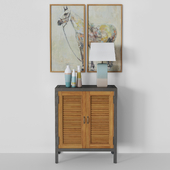 Single Shutter Doors Holbrook Sideboard with decor