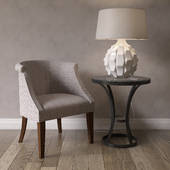 Uttermost_Arthure Accent Chair, Tomasso Accent Table, Guerina Table Lamp
