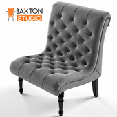 Baxton Studio Caelie Gray Linen Modern Lounge Chair
