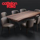 Cattelan Italia Gordon Deep Wood Magda Chair