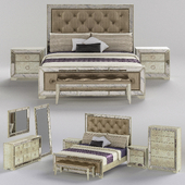 Farrah Panel Bedroom Set in Silver Metallic