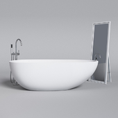 Badeloft bathtub and faucet plus Ikea Harran mirror