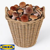 Корзина IKEA НИППРИГ с грибами