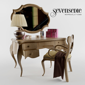 Set Dressing table Sevensedie Baterfly, Mickey chair, mirror Cavus