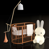 Crib Bed. Miffy-Amelung floorlamp