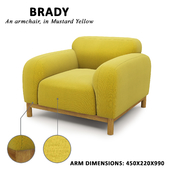 Brady Armchair (mustard yellow)