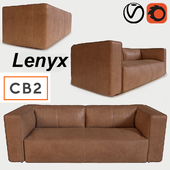 lenyx leather sofa