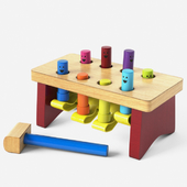 Pounding Bench Wooden Toy With Mallet