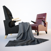 Armchair & knitted blanket