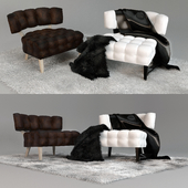 Armchair, Silk, Fur, Carpet