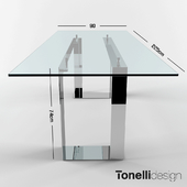 Tonelli Design MILES Rectangular glass table