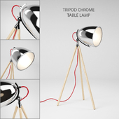 Tripod Chrome Table Lamp
