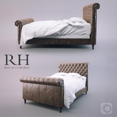 Chesterfield Leather Sleigh Bed - Restoration Hardware