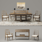 Обеденный стол и стулья фирмы Stanley Furniture