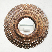 Round Peacock Mirror