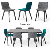 Fredericia PATO WOOD BASE chair, MESA table
