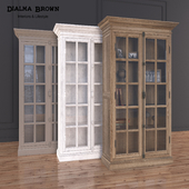 Dialma Brown Glass cabinet in three color + Decor