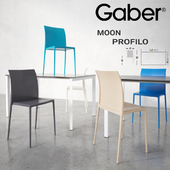 GABER Moon chair Profilo table