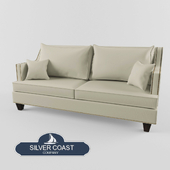 Upholstered Khaki Sofa - Silver Coast Company