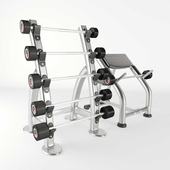 Set racks with rods from Life Fitness