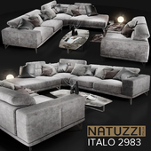 Sofa NATUZZI Italo 2983 grey