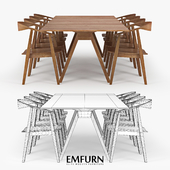 Wood dining table EMFURN