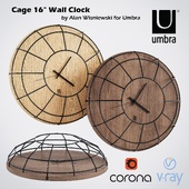 Cage 16" Wall Clock by Alan Wisniewski for Umbra