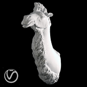 Plaster head of a camel
