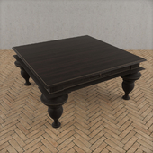 Colonial Coffee Table Hand Rubbed Black