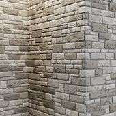 Mixed brick wall